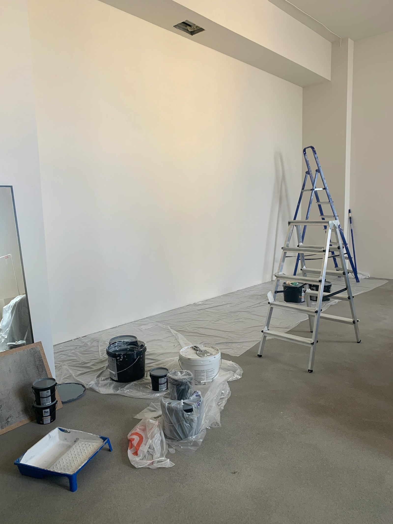 Freshly finished interior room with clean walls and trim